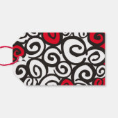 Spirals Patroon Zwart-wit en jouw ideeën Cadeaulabel (Achterkant Horizontaal)