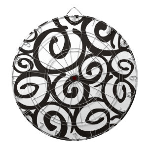 Spirals Patroon Zwart-wit en jouw ideeën Dartbord