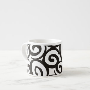 Spirals Patroon Zwart-wit en jouw ideeën Espresso Kop