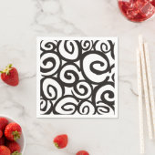 Spirals Patroon Zwart-wit en jouw ideeën Servetten (Insitu)