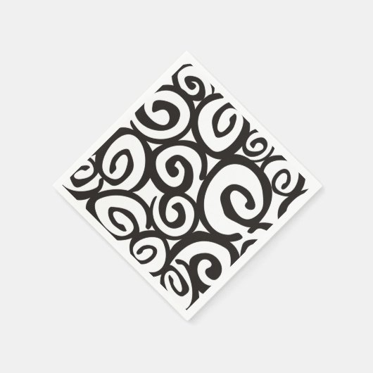Spirals Patroon Zwart-wit en jouw ideeën Servetten (Hoek)