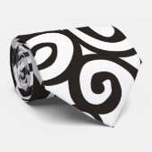 Spirals Patroon Zwart-wit en jouw ideeën Stropdas (Opgerold)