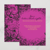 SPIRALS & STARS Bat Mitzvah Party Kaart (Voorkant / Achterkant)