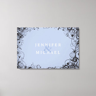 SPIRALS & STARS Joodse bruiloft Sign-In Board Canvas Afdruk