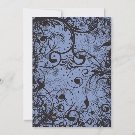 SPIRALS & STARS Joodse bruiloft uitnodiging (Achterkant)