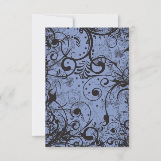 SPIRALS & STARS Wedding Reception Party Kaart (Achterkant)