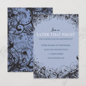 SPIRALS & STARS Wedding Reception Party Kaart (Voorkant / Achterkant)