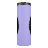 Spirals Stippen Flowers Lavender Black Henna Manda Thermosbeker (Achterkant)