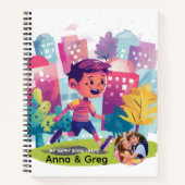 Spiralschrift notitieboek voor kinderen pastel ter (Voorkant)