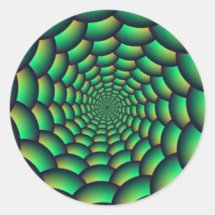 Spiraltunnel Ronde Sticker