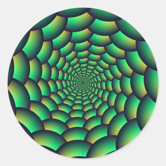 Spiraltunnel Ronde Sticker (Voorkant)