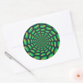 Spiraltunnel Ronde Sticker (Envelop)