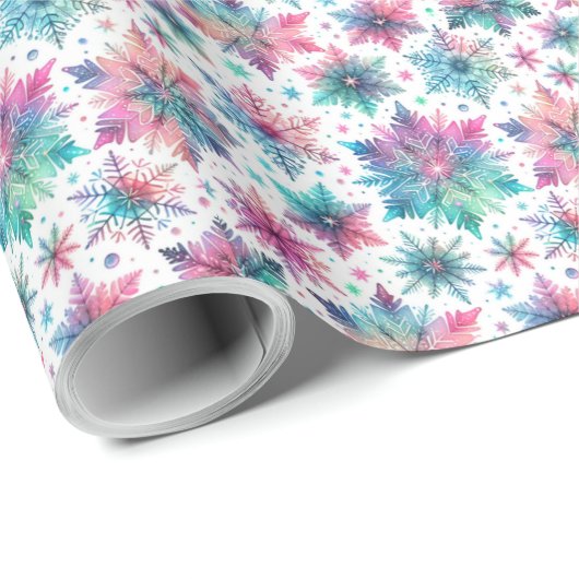 Spirated Snowflakes Cadeaupapier (Rol Hoek)