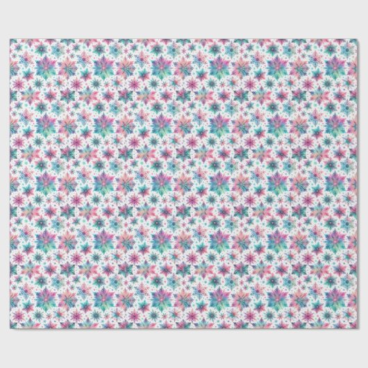 Spirated Snowflakes Cadeaupapier (Vlak)