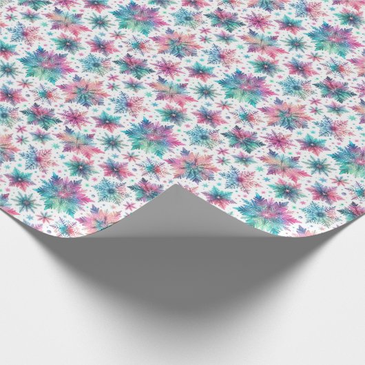 Spirated Snowflakes Cadeaupapier (Hoek)