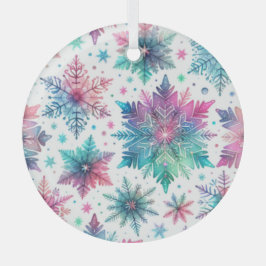 Spirated Snowflakes Glas Ornament