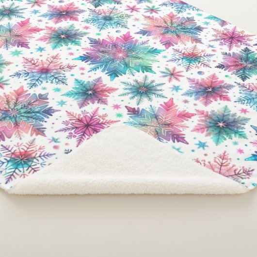 Spirated Snowflakes Sherpa Deken (3/4)