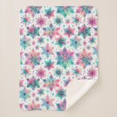 Spirated Snowflakes Sherpa Deken (Voorkant)