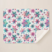 Spirated Snowflakes Sherpa Deken (Voorkant (horizontaal))