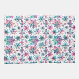 Spirated Snowflakes Theedoek