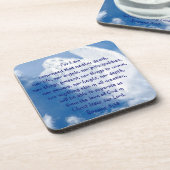 spirationele Scriptengel in wolken, Romeinen Bier Onderzetter (Linkerzijde)