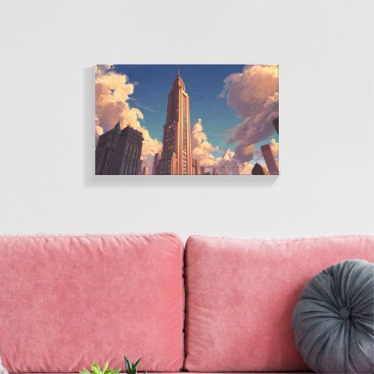 Spire of the Republic Canvas Afdruk (Insitu (Woonkamer))