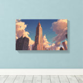 Spire van de Republiek Canvas Afdruk (Insitu (Houten vloer))