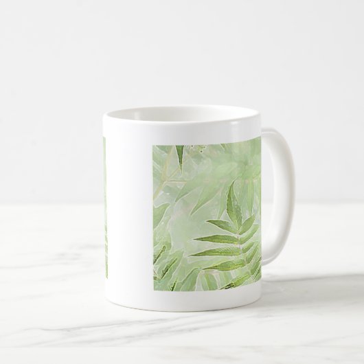 Spirea Leaves - Digitale Kunst Koffiemok (Voorkant rechts)