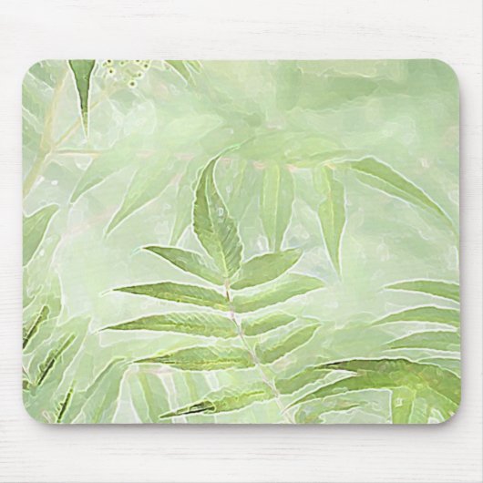 Spirea Leaves - Digitale Kunst Muismat (Voorkant)