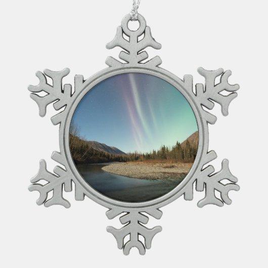 Spires Aurora Tin Sneeuwvlok Ornament (Voorkant)