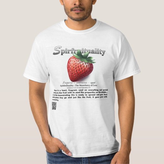 Spirfruitualiteit : De Aardbei van Liefde T-Shirt (Voorkant)