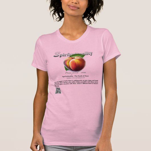 Spirfruitualiteit : De Perzik van Vrede T-Shirt (Voorkant)