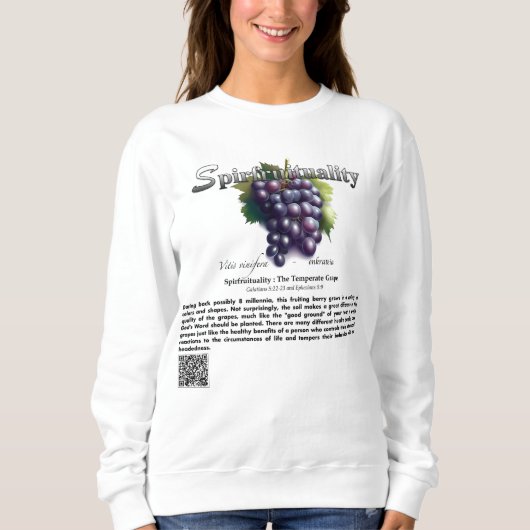 Spirfruituality : De Temperate Druiven T-Shirt (Voorkant)