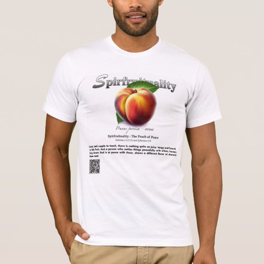 Spirfruituality : The Peach of Peace F&B T-Shirt (Voorkant)