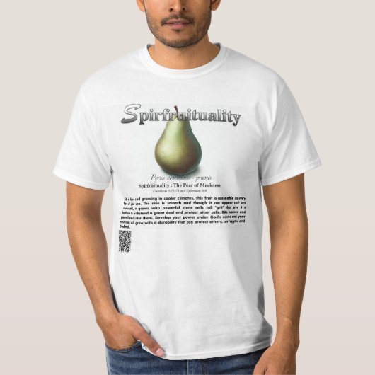 Spirfruituality : The Pear of Meekness T-Shirt (Voorkant)