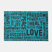 Spirit Affirmations of life BLACK + je rug. Deurmat (Voorkant)