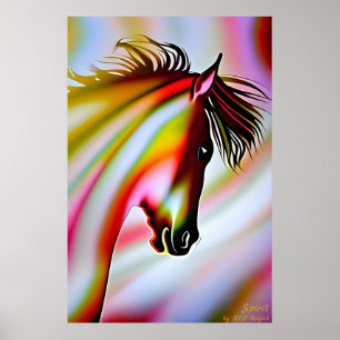 Spirit - AI Fantasy Art Print Horse