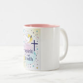 Spirit and Truth Christian Coffee Mug Tweekleurige Koffiemok (Voorkant rechts)