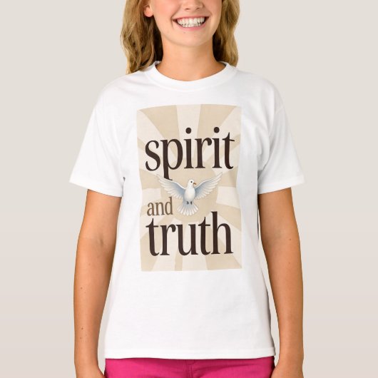Spirit and Truth Christian Girl's Tee Shirt (Voorkant)