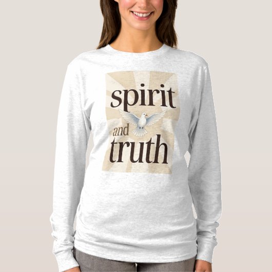 Spirit and Truth Christian Women's Long Sleeve Tee T-shirt (Voorkant)