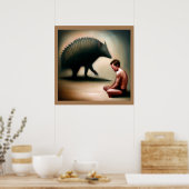 Spirit Animal Armadillo 1 Poster (Keuken)