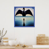 Spirit Animal Black Swan 1 Poster (Keuken)