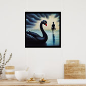 Spirit Animal Black Swan 2 Poster (Keuken)