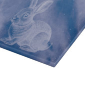 Spirit Animal Bunny Blue Glass Board Snijplank (Hoek)