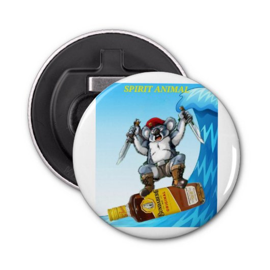 Spirit animal  button flesopener (Voorkant)