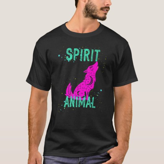 Spirit Animal Celestial Wolf Animals Comfort Cute  T-shirt (Voorkant)