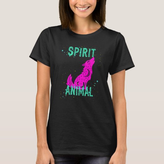 Spirit Animal Celestial Wolf Animals Comfort Cute T-shirt (Voorkant)