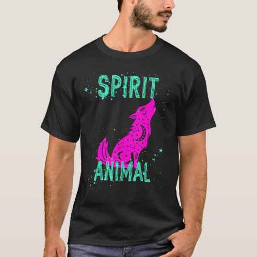 Spirit Animal Celestial Wolf Animals Comfort Cute  T-shirt (Voorkant)