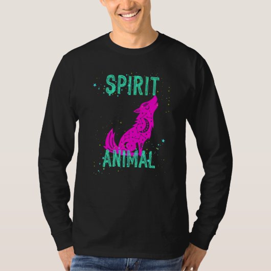Spirit Animal Celestial Wolf Animals Comfort Cute T-shirt (Voorkant)