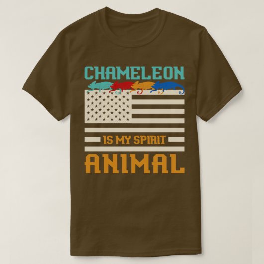 Spirit Animal Chameleon T-shirt (Design voorkant)